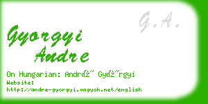 gyorgyi andre business card